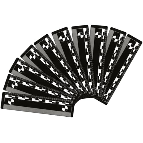 Marspark 10 Pcs Photo Macrographic Scale Markers Evidence Markers(Black)