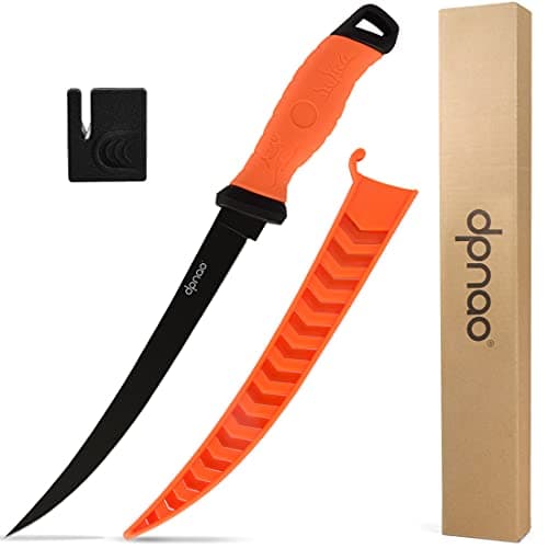 dpnao 7-Inch Fishing Fillet Knife, Flexible Stainless Steel Blade