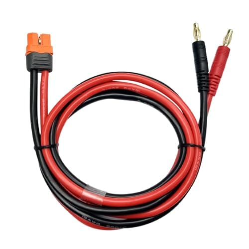 Nuofany XT60I-F Female XT60 to 4.0mm Banana Plug Bullet Connector RC Battery Charging Cable 3.28ft 12AWG Silicone Wire for RC Helicopter Quadcopter etc.