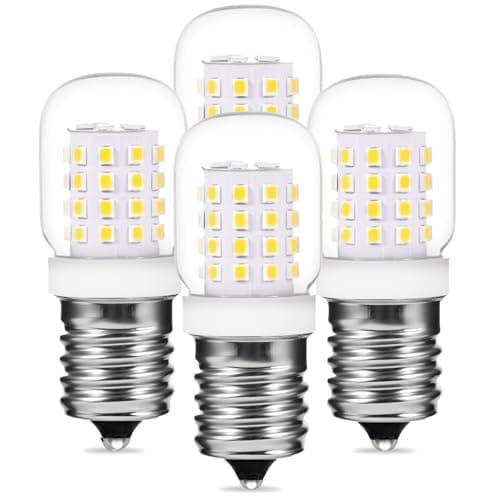 VYAOMLI E17 LED Microwave Light Bulb Under Hood3W 380LM 40W Appliance Bulbs Incandescent Equivalent 125V for 8206232A Microwave Range Hood T7 Refrigerators Appliance Oven (Daylight White, 4 Pack)
