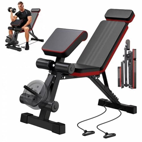 Adjustable Weight Bench with Leg Extension, 770LBS Foldable Bench Press