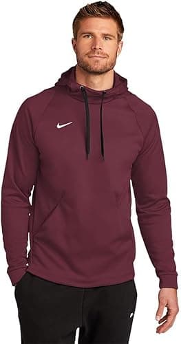 Nike Mens Therma Pullover Hoodie (US, Alpha, Small, Regular, Regular, Maroon)