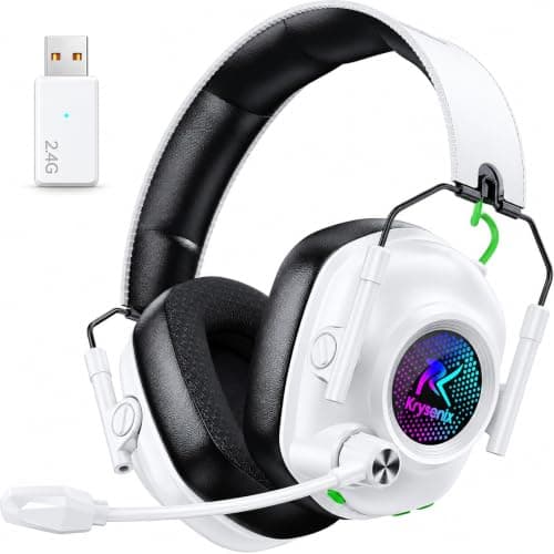 Wireless Gaming Headset with Mic for PS5, PS4, PC, Mac, 20ms Low Latency