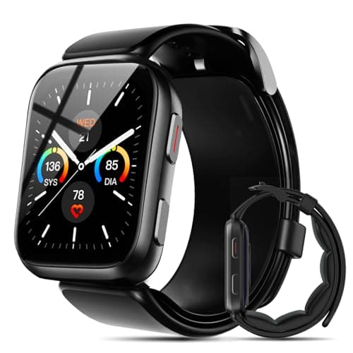 BP Doctor Blood Pressure Watch, 1.95'' Smart Watch Blood Pressure Monitor with Air Pump Cuff, Smart Watch with Blood Pressure Sleep Monitor for Android iOS Supports Data Sharing, Reminder Monitoring