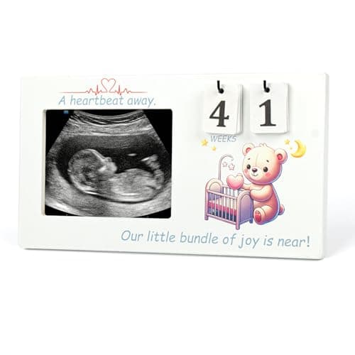 Etenpo Ultrasound Frame, Sonogram Picture Frame, 9"x5" Ultrasound Photo for Pregnancy Announcements, New Mom Gifts, Gender Reveal Gifts(Bear)