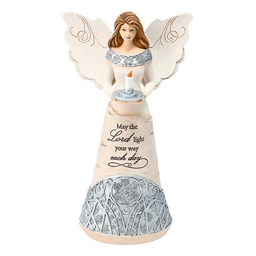 Pavilion Gift Company - Light - 9" Angel Holding a Candle