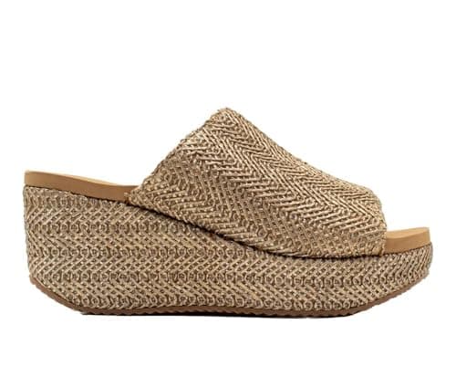 VOLATILE Women's Canteen Wedge Sandal, Pewter - 10