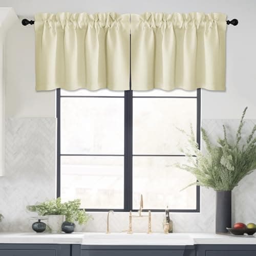 NICETOWN Farmhouse Kitchen Valance for Windows