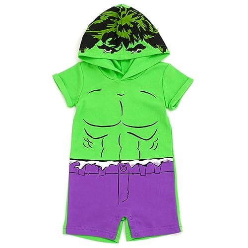 Marvel Avengers Hulk Newborn Baby Boys Cosplay Romper Multicolor Newborn