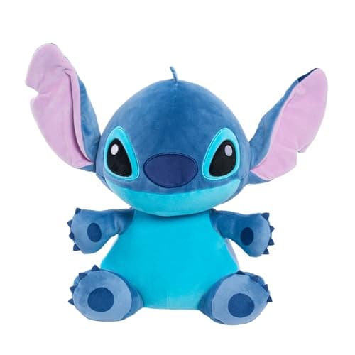 Disney Stitch Comfort Weighted Plush Stitch, 14-inch Stuffed Animal, Alien, Blue, Kids Toys for Ages 3 Up by Just Play