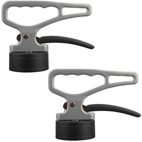 ULIBERMAGNET 2 Pack Strong Magnetic Pickup Tool,Strong Lift Magnet with Quick Release,Portable Material Collector with Ergonomic Handle for Iron Plate,Tool Steel,Laser Cutting