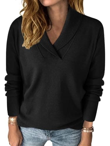 Womens Sweater Fall Long Sleeve Top Business Casual Knit Pullover Outfits