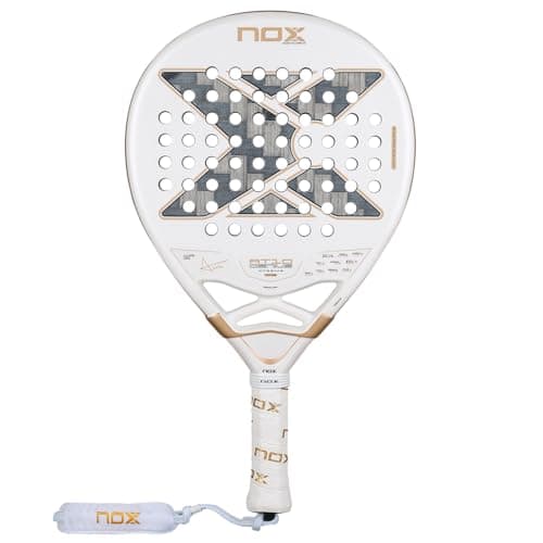 NOX Padel Racket AT10 Genius 12K Alum Xtrem 2026 | Agustin Tapia Teardrop Pala Padel | Weight Balance System, 12K Alum Carbon Face, HR3 Black Eva | EOS Tunnel Agility, Custom Grip, Dual Spin Surface