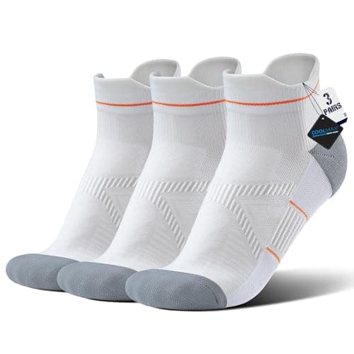 BRISIRA Bamboo Viscose Compression High Ankle Socks Men Women Cushioned Anti Blister HIking Golf Arch Support Running Socks