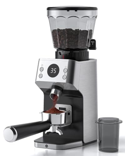 AAOBOSI Espresso Coffee Grinder, Anti-Static, 45 Grind Settings,40s Timer