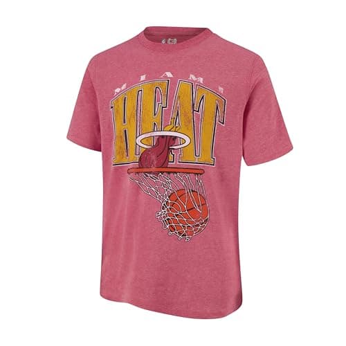 Ultra Game Boys' Active T-Shirt,Miami Heat,Team Color,10-12