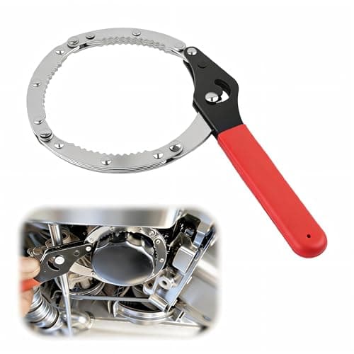 VKQTS 70-90mm Handcuff Adjustable Oil Filter Wrench for Car,Non-slip Car Oil Filter Tool with Precision Serration Design for Easy Disassembly of Oils Filters,Essential Cars Oils Wrench Tool