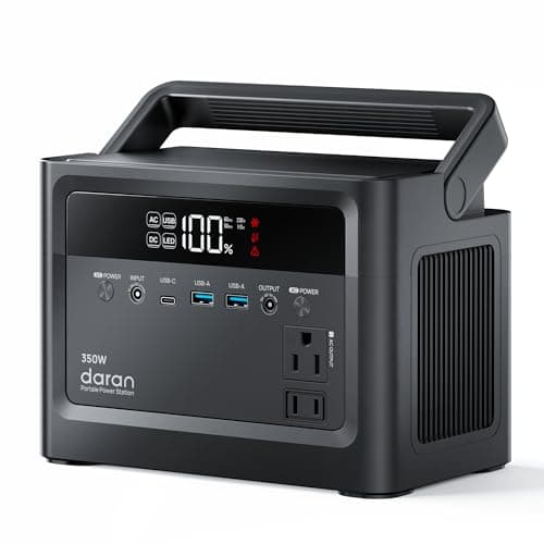 2026 Portable Power Station 700W Surge, 230.4Wh LiFePO4 (LFP) Battery, Power Bank 110V/ 350W Pure Sine Wave AC Outlet, Solar Generator Fast Charging for Camping, Emergency, Laptop, RV, Off-Grid Living