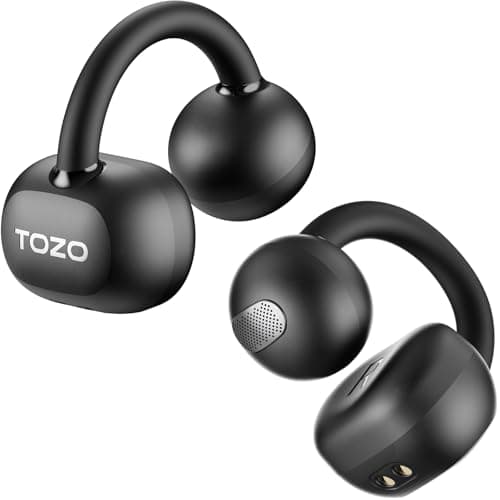 TOZO OpenEarRing Open Ear Earbuds 40H Bluetooth 5.4 Lightweight Comfort