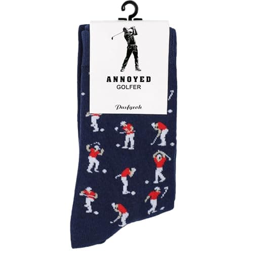 Pusfyeoh Golf Socks for Men Funny Golfer Socks Fathers Day Gift for Dad Golf Gifts for Men