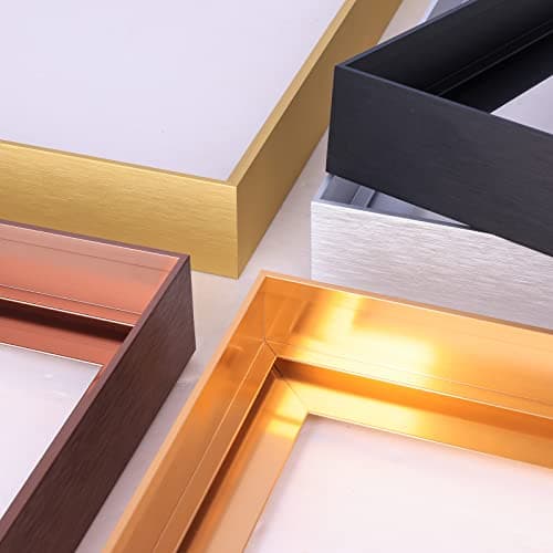 GVS-ART DIY Metal Floating Frame for 10X12“ Canvas Painting Art ,1 1/2"(3.8cm) Depth, Floater Frame,Mental Frame Kit, Cut to Pieces,Not Include Canvas or Mat Matte Black Frame