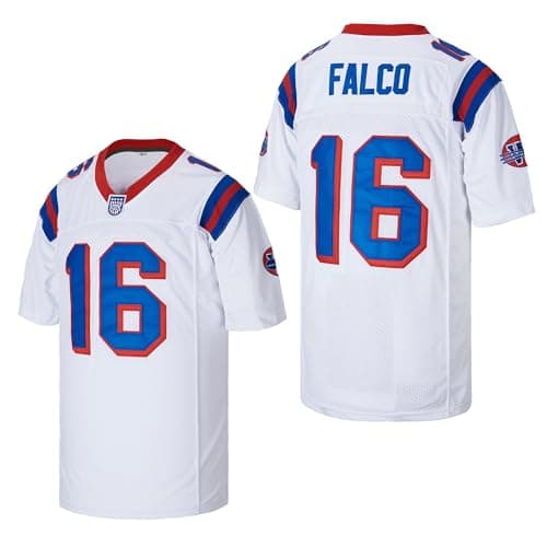 CGUBJI Mens Shane Falco #16 the Replacements Movie Football Jersey Stitched White Size S
