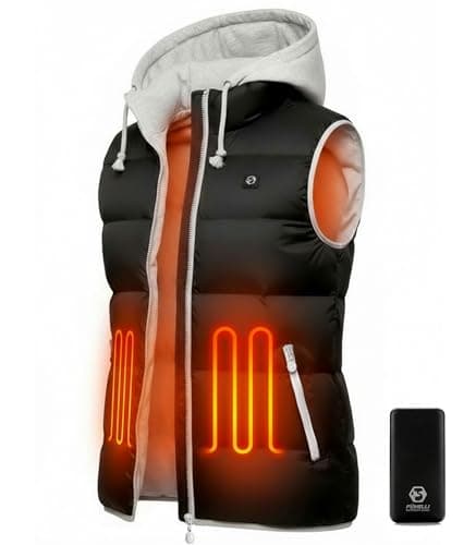 Foxelli Women’s Lightweight Puffer Heated Vest with Battery Pack