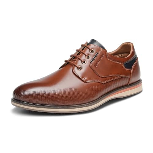 Bruno Marc Men's Casual Dress Shoes Business Formal Oxfords,Size 7.5W,Brown,LG19008MWIDE
