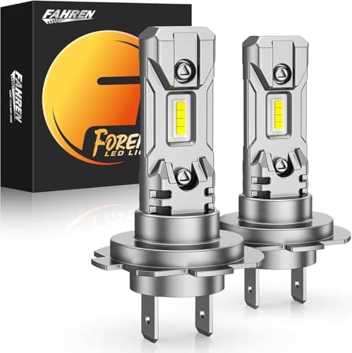 FORENNER NextGen H7 Light Bulb, 1000% Upgrade Bright, 1:1 Mini Size H7/H7LL Fog Light Thermostatic Control Design, IP68 No Adaptor Required Quick Install Light Kit Pack of 2