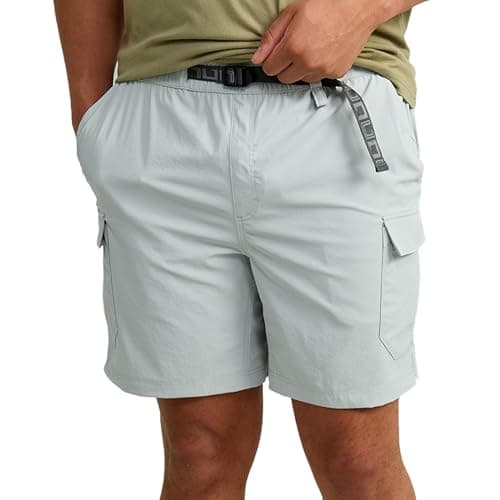 HUK Mens Creekbed Cargo Short, 7" Performance Fishing Casual, Harbor Mist, Medium US