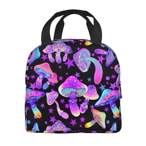 Siiuuol Mushrooms Magic Insulated Lunch Bag