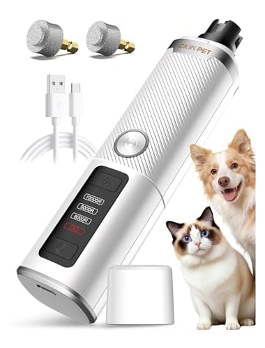 Ckin pet Dog Nail Grinder Whisper Quiet & Safe for Sensitive Dogs and Cats