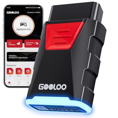 GOOLOO Bluetooth DS200 OBDⅡ Scanner for iPhone & Android, OBD2 Scanner with TPMS, Wireless Bidirectional Deepscan Tool with All System Diagnostic, Car Code Reader & Scan Tools for Vehicles 1996+