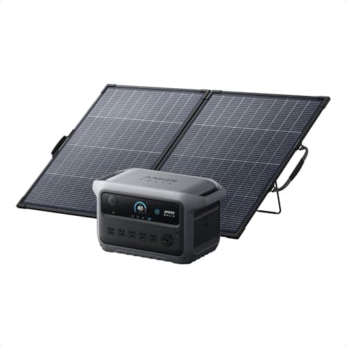 Anker SOLIX C2000 Gen 2 Portable Power Station with 200W Bifacial Solar Panel, 2,400W (Peak 4,000W) Solar Generator, Full Charge in 58 Min, 2,048Wh LiFePO4 Battery for Power Outages and Camping