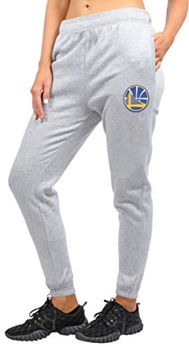 Ultra Game Women's Jogger Pants Active Logo Fleece Sweatpants, Heather Gray 19, Small
