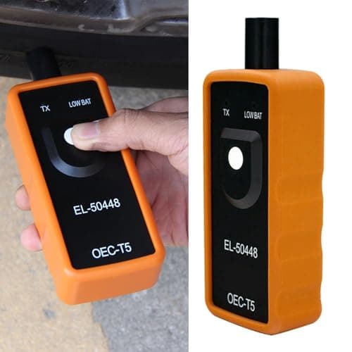 Vioziis TPMS Relearn Tool Tire Sensor, Automotive Tire Pressure Monitor Sensor Activation Reset Tool OEC-T5, System Programming Training for Most Series Vehicles (Orange)