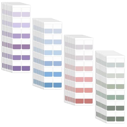 480 PCS Book Sticky Tabs, Journal Tabs, 1 Inch Sticky Index Tab for Books, Writable Annotation Tab, Repositionable Page Markers for Book Annotation, File Classification