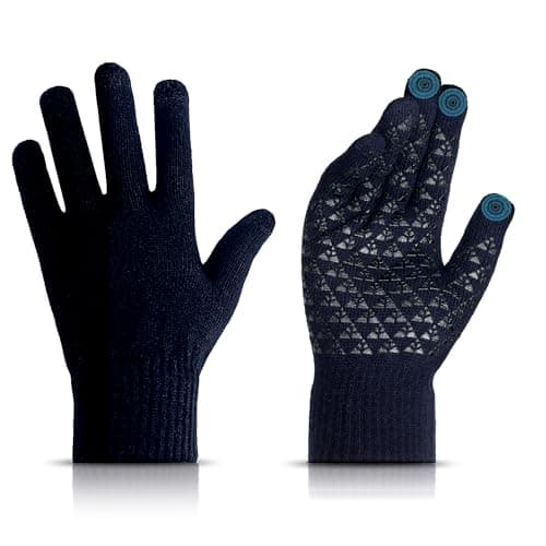 Scotamalone Winter Gloves for Men Women Winter Warm Touchs Screen Anti-Slip Gloves for Running Skiing Hiking