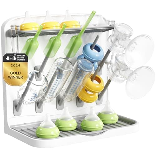 Lifewit 10-Hooks Baby Bottle Drying Rack for Countertop, BPA Free