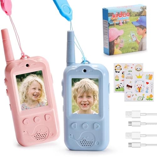 Radioddity KiddoTalk V1 Video Walkie Talkies for Kids Ages 3-12, 2 Pack