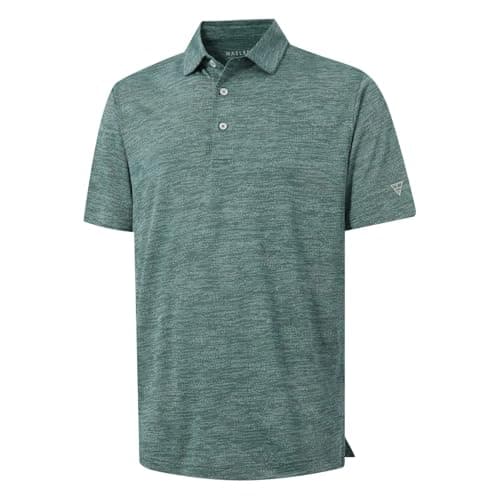 M MAELREG Casual Mens Golf Shirts Stretch Lightweight Quickly Dry Business Polo Shirts for Men Moisture Wicking