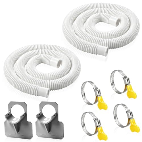 Boltigen Pool Pump Replacement Hose, 2 Pack 1.25" x 63" Pool Filter Hoses with Clamps, Above Ground Pool Pump Hose for Filter Systems, Water Circulation & Pool Maintenance