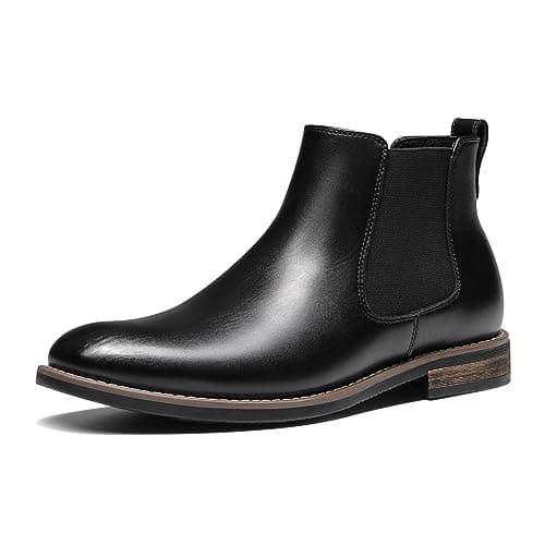 Bruno Marc Men's Suede Leather Chelsea Ankle Boots,Size 7.5,1-Black,URBAN-06-1