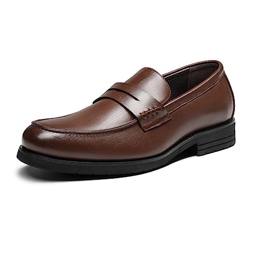 Bruno Marc Men's Dress Slip-on Penny Loafers Business Formal Shoes,Size 8,Dark Brown,SBLS2339M
