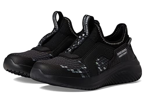 Skechers Kids Boys Ultra Flex 3.0-Triple Pointz Sneaker, Black/Charcoal,13 Little Kid