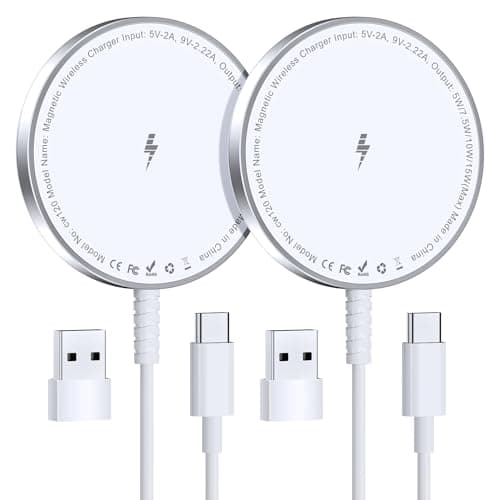 for MagSafe Charger: Magnetic Wireless Charging Pad for iPhone 17 16 15 14 13 12 Series & AirPods 4-2 Pro, Strong Magnet, Aluminum Alloy, USB-C/A Ports, Ultra-Thin & Portable, Ideal for Desk & Bedside