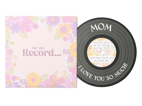 Bee! Mom Birthday Card | “For the Record” Vinyl-Inspired Card | Mothers Day Card from Daughter or Son | Perfect Pairing with Valentines Day, Birthday, or Mothers Day Gifts for Women