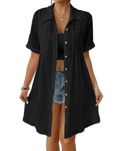Bsubseach Swimsuit Coverup for Bathing Suit Cotton Swimwear Beach Dress