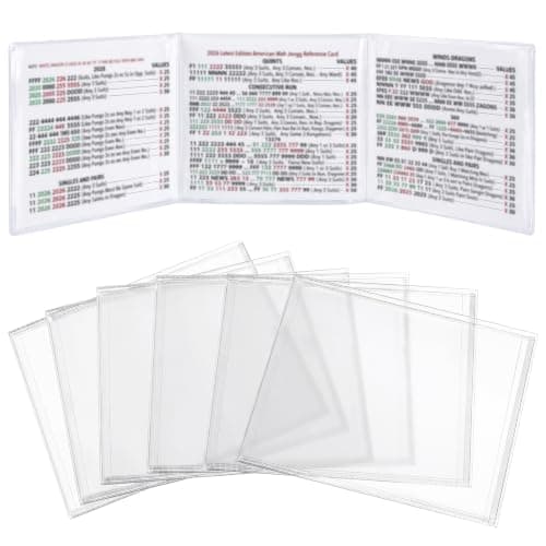 Mahjong Card Sleeve, 6 Pack Clear PVC Mahjong Card Holder, Large Mahjong Card Cover Protector for 2025 2026 Large Print Scorecards, Foldable Mah Jongg Accessories for Games Travel Storage