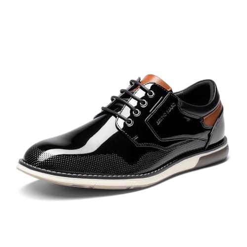 Bruno Marc Men's Casual Dress Oxfords Shoes Business Formal Derby Sneakers,Size 8,Black-Pat,SBOX2336M